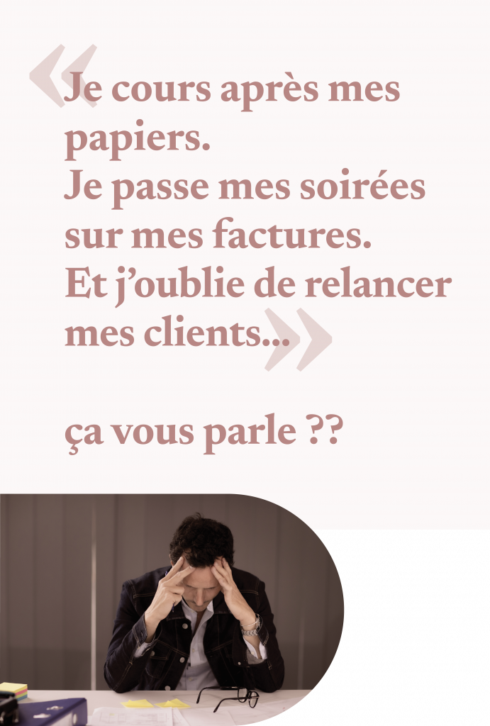 Citation et image d'un entrepreneur soucieux qui recherche des services de secrétariat externalisé à Nemours.